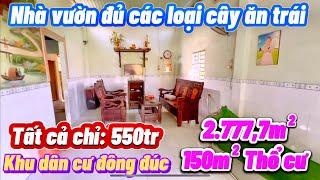 Nhà vườn siêu rẻ đẹp. Đủ các loại cây trái: sầu riêng, măng cụt, vú sữa hoàng kim… Chuồng Dê + Heo