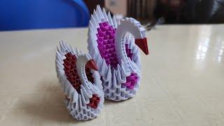 How to make Origami 3d Swan /3d Origami Swan /DIY/Step by Step Origami 3d swan making