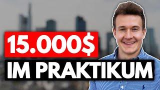 15.000$ Monatsgehalt beim Hedgefund (als Praktikant)