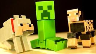 Minecraft NEW Toys Review - Creeper and Wolf - Only for KIDS :))