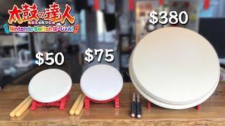 $50 drum vs $75 drum vs $380 drum | Nintendo Switch Drum Controllers for Taiko no Tatsujin