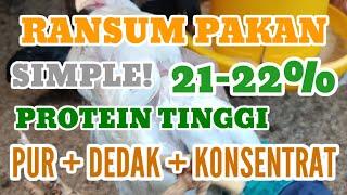 Fermentasi Ransum Pakan Ayam Protein 21-22% Untuk Pemula Dari Bahan Simple dan Mudah Di Dapat!!!