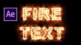 After Effects Tutorial: Fire Text Reveal | Burning text animation