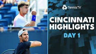 Paul Takes On Cobolli; Khachanov Plays Cerundolo | Cincinnati 2024 Highlights Day 1