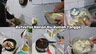 Rutinitas harian ibu rumah tangga | Goreng & kukus sukun lanjut masak simple #dailyvlog