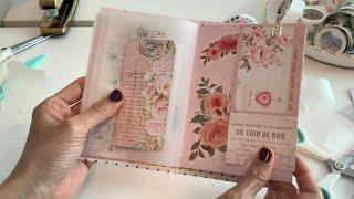 Easy Beginner Junk Journal Shabby Chic 8x8 Paper Pad Project Washi Tape