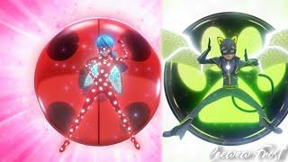 Ladybug And Cat Noir Transformed W/ Space Power-up Together (Fanmade Scene)