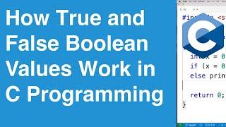 How True and False Boolean Values Work In C