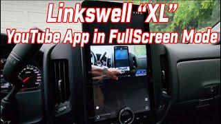 Linkswell XL: You Tube App Demo in Full Screen and Split-Screen mode