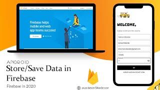 Store Data in Firebase real time database  in Android Studio - Android Firebase # 1 - 2020