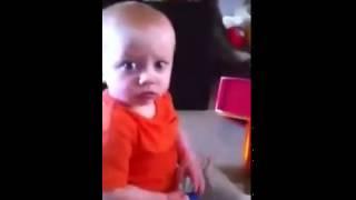 Baby scared. Hilarious!