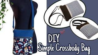 DIY Cara Membuat Tas/Simple Crossbody Bag Tutorial & Pattern