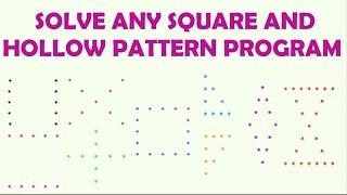 Solve any square or hollow pattern in Java