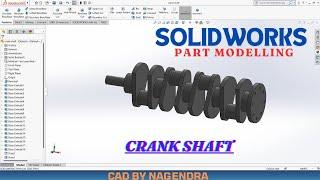 SOLIDWORKS Crank Shaft Modelling For Engine #solidworks