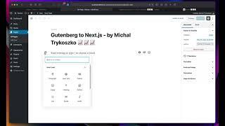 Custom WordPress Gutenberg Blocks to Next.js SSG demo #wordpress #gutenberg #react #nextjs #ssg