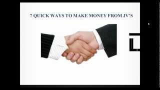 7 Quick Ways To Make Money From Joint Ventures Webinar