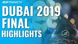 Federer defeats Tsitsipas to win 100th career title | Dubai 2019 Final Highlights