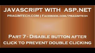 Disable ASP NET button after click to prevent double clicking