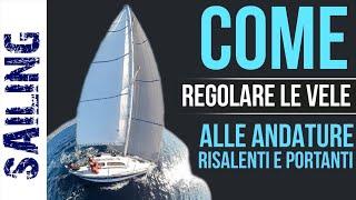 La REGOLAZIONE delle VELE alle varie andature - tutorial BARCA A VELA