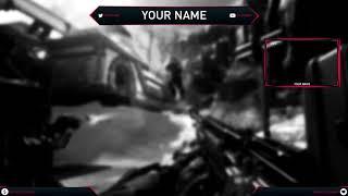 Free Twitch Stream Overlay Template | Clean Red & Black Twitch Stream Overlay Template Design