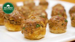 Stuffed Mushrooms | party snacks | finger food | low carb