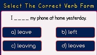 Choose Correct Form Of Verb Quiz || Select Correct Verb Form Quiz || Ladla Education