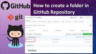 How to create a folder in Github Repository