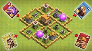 Town Hall 5 Max VS All 1 Max Troops | Super Troops | Clash of Clans