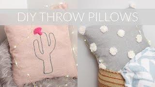 3 TRENDY NO-SEW WAYS TO UPCYCLE THROW PILLOWS/CASES || Katie Bookser