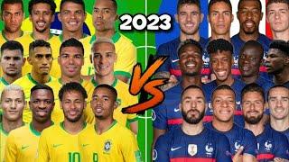 2023 Brazil  2023 France 'ULTIMATE COMPARISON'(Neymar, Jesus, Antony, Benzema, Mbappe, Pogba...)