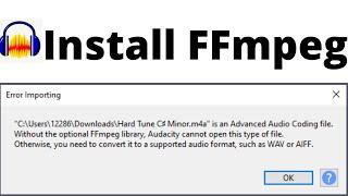 How to install ffmpeg for audacity in Window 10 | fix without optional ffmpeg library | Sameh ulhaq