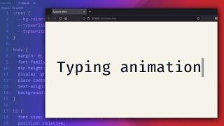 Customizable typewriter animation with CSS