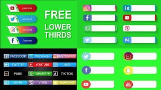 100 Professionals Social Media Lower Thirds Green Screen Effects  #2