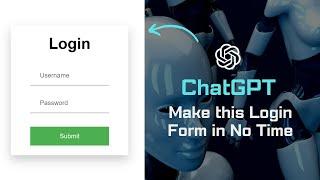 Make Login Form Using Chat GPT | Build a Website With ChatGPT in No Time #chatgpt #website #openai