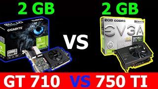 GT 710 Vs GTX 750 TI  || 10 Games Benchmark