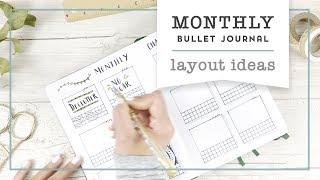 Bullet Journal Monthly Layout ideas