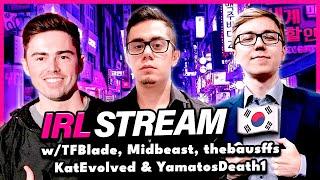 [한글/ENG] Biggest Streamers Go Outside in Korea, Seoul (ft. @Thebausffs , @midbeast9495 & @TFBlade)