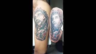 Jesus Tattoo 3 hours of work Finishing by Artist Rakka Art #ReligiousTattoo #MalaysiaTattoo