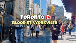 Toronto Downtown Bloor St And Yorkville Village Walking Tour Toronto Canada 4K