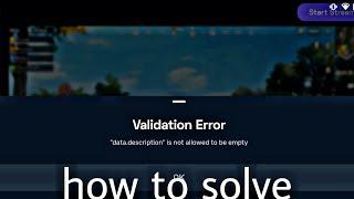 VALIDATION Error Turnip