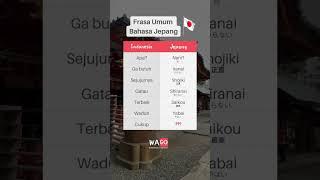 Frasa Umum Bahasa Jepang