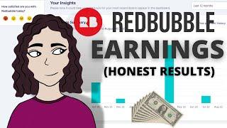 1 YEAR REDBUBBLE EARNINGS (HONEST & REALISTIC)