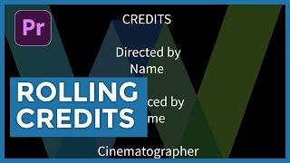 How to Create Rolling Credits in Adobe Premiere Pro in 2023 (Tutorial)