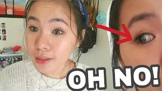 DISASTER?? FIRST TIME WEARING CONTACTS | VLOG