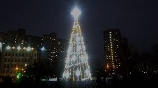 A Christmas tree in Kiev in 2021 Ukraine