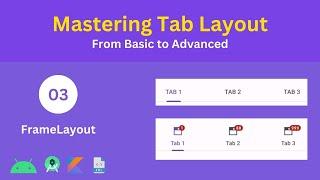 TabLayout with FrameLayout and Fragment Transaction | Mastering Tab Layout | Tranquilly Coding