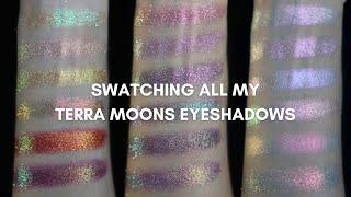 TERRA MOONS COSMETICS: SWATCHES AND COMPARISONS | SPARKLY MULTICHROME HEAVEN