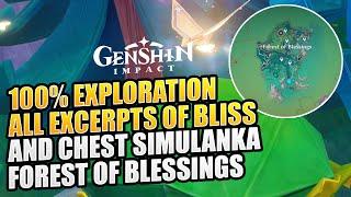 All Chest And Excerpts Of Bliss 100% Exploration Forest Of Blessings Simulanka Genshin Impact