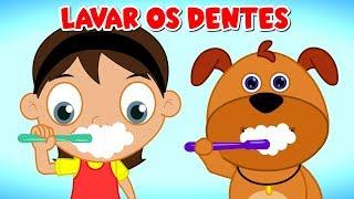 Lavar os dentes  - Video Infantil - Um copo com água