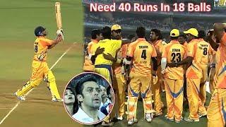 Best Last Ball Finish In CCL Ever | To Win 40 Runs In 3 Overs. Chennai Vs Mumbai. Fantastic Finish